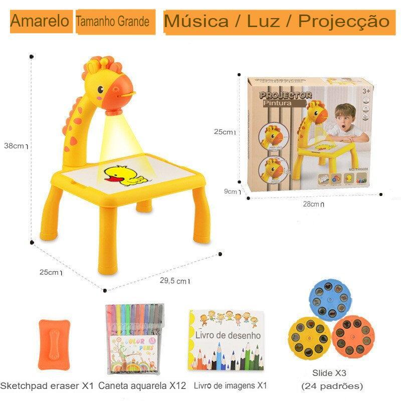 Projetor de Desenho para Crianças: Diversão Educativa com Luz e Música